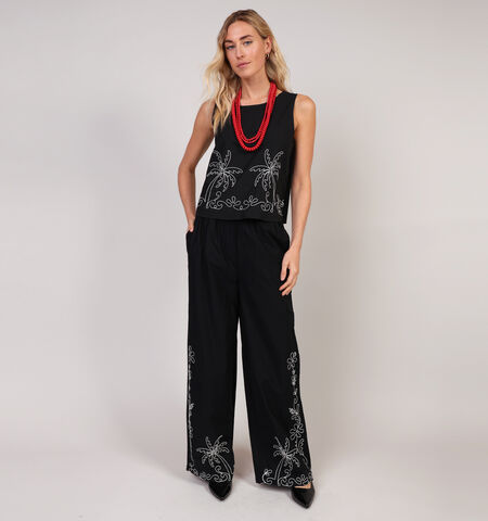 JDY Broeken Zwart/Bruin