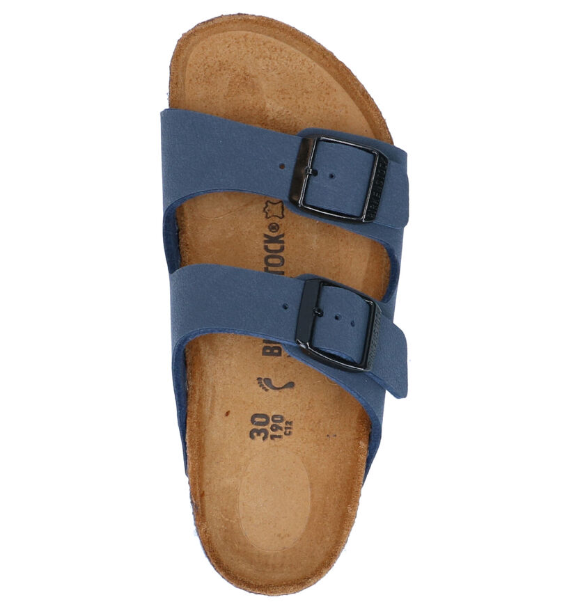 Birkenstock Arizona Birko Flor Nu-pieds en Noir pour garçons (338071)