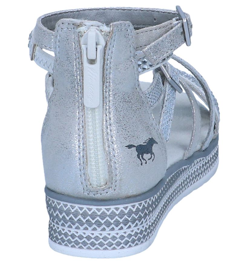 Mustang Sandales en Argent en simili cuir (246987)