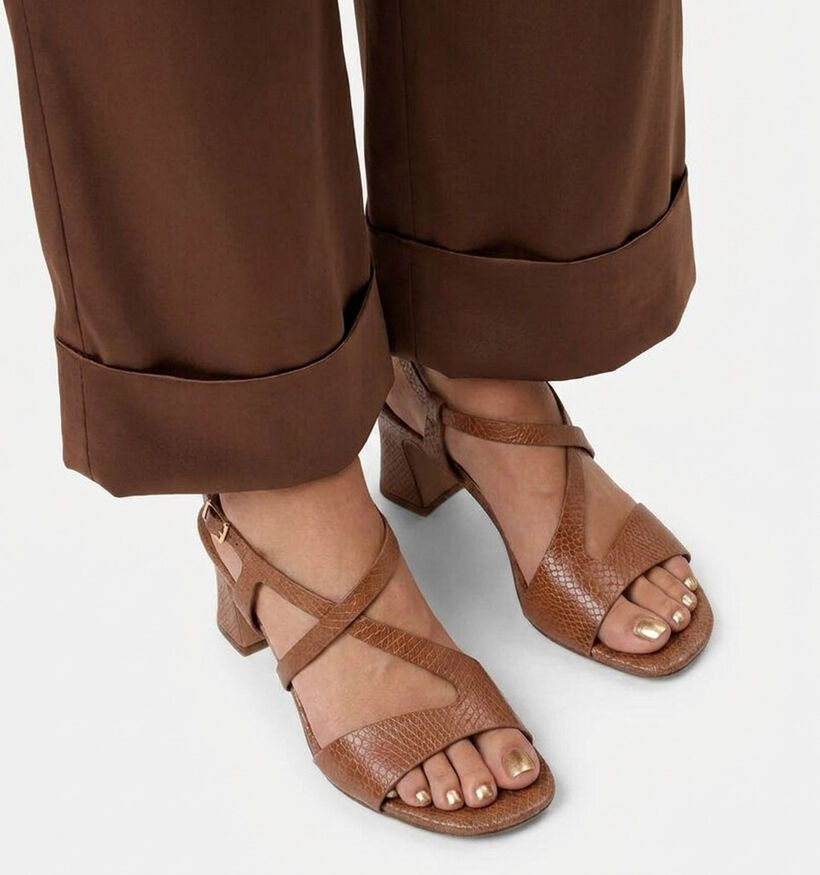 Tamaris Sandales &agrave; talons en Cognac pour femmes (371772)