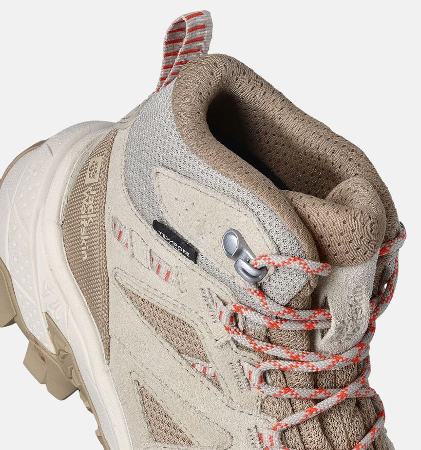 Jack Wolfskin Vojo Tour Texapore Mid Beige Wandelschoenen voor dames (352904) - geschikt voor steunzolen
