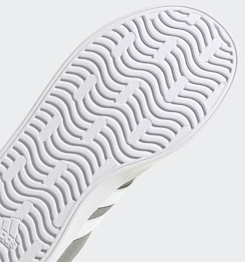 adidas VL Court 3.0 Witte/Groene Sneakers adidas VL Court 3.0 Donkergrijze Sneakers voor jongens, meisjes (366028) - geschikt voor steunzolen