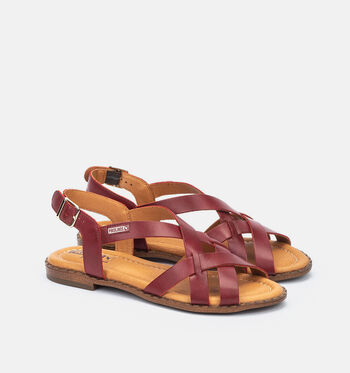 Pikolinos Sandalen Cognac/Blauw/Rood