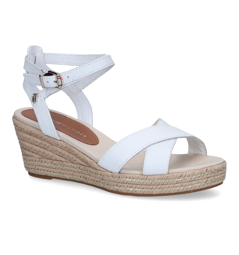 Tommy Hilfiger Feminine Low Wedge Witte Sandalen voor dames (303986)