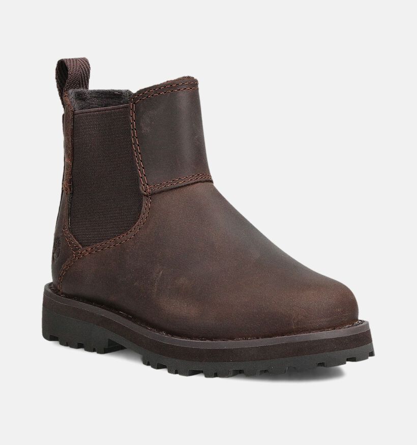 Timberland Courma Kid Chelsea Bottines Chelsea en Brun fonc&eacute; pour filles, gar&ccedil;ons (377351) - pour semelles orthop&eacute;diques