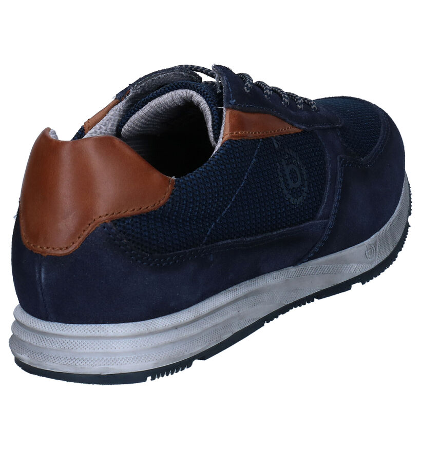 Bugatti Blauwe Veterschoenen in stof (293626)