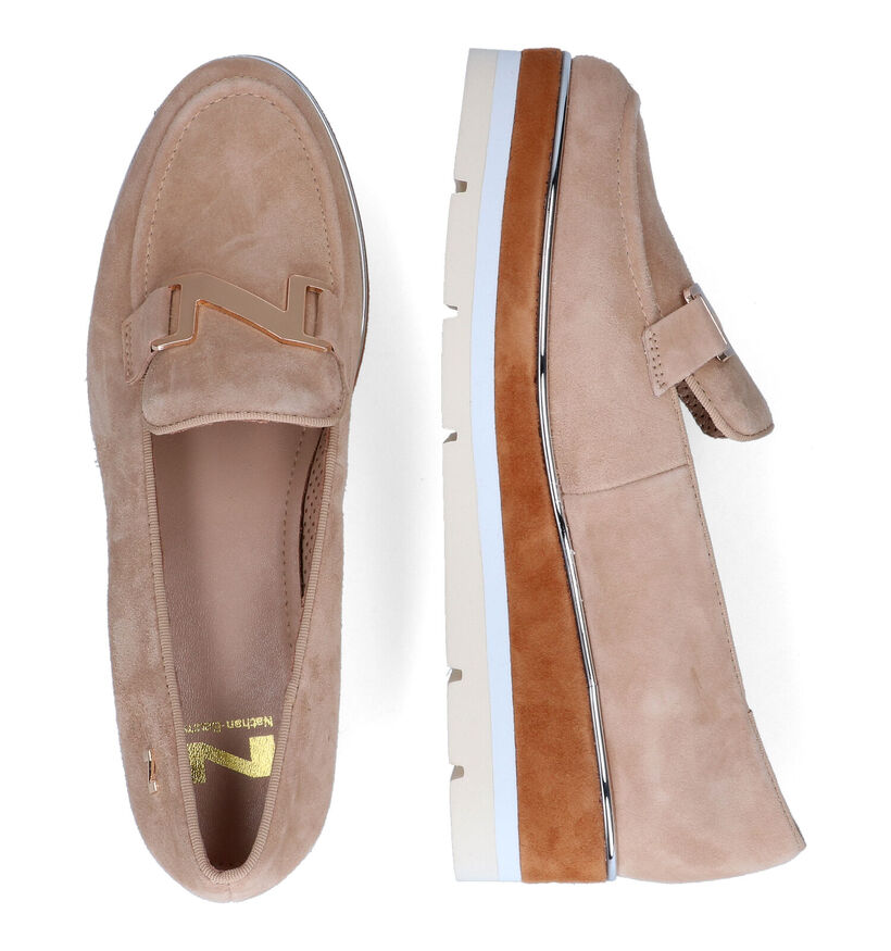 Nathan-Baume Beige Mocassins in daim (308381)