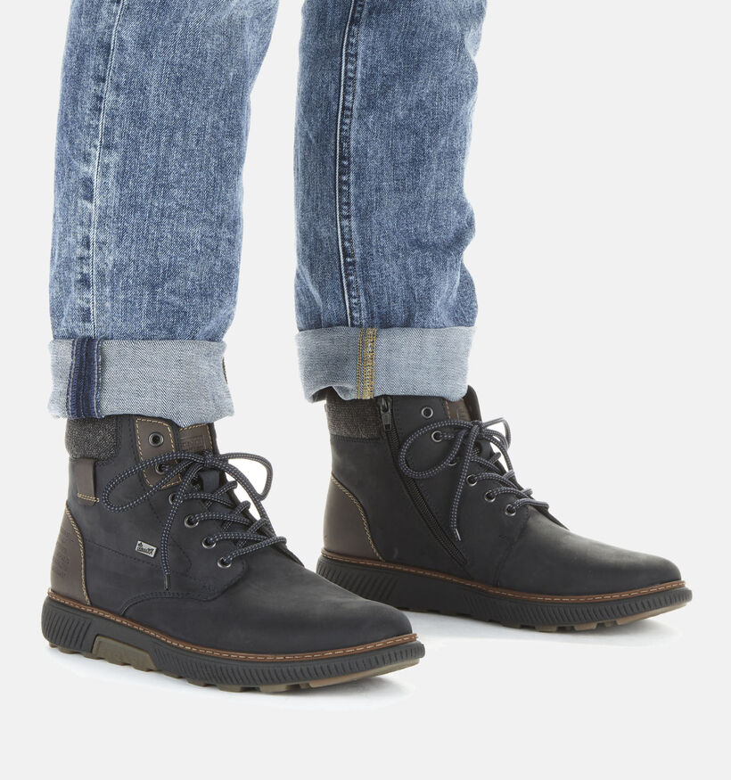 Rieker Chaussures hautes en Bleu foncé pour hommes (353195) - pour semelles orthopédiques