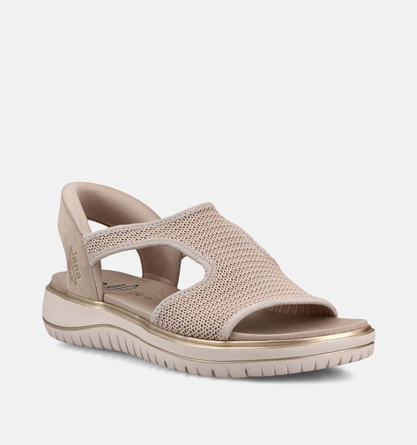 Jana Step in Beige/Gouden Sandalen voor dames (371802)