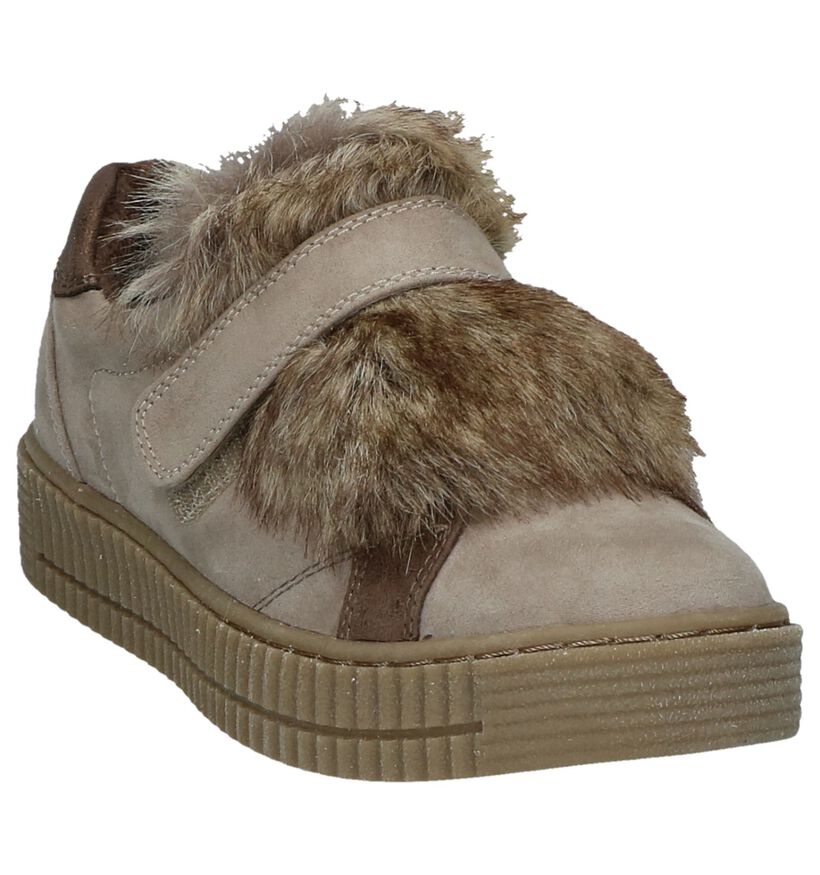 Marco Tozzi Baskets basses en Taupe en velours (226339)