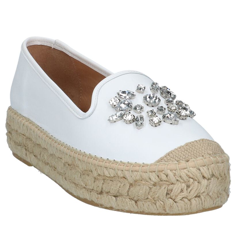 Witte Espadrilles met Steentjes Conchisa Antonella, , pdp