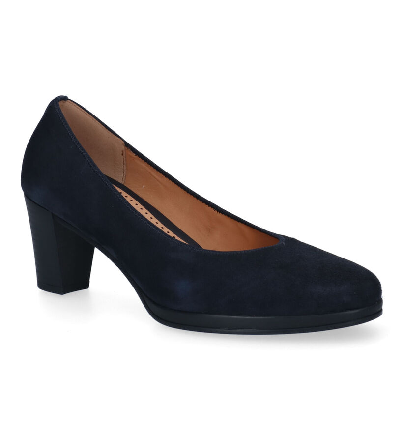 Gabor Blauwe Pumps in daim (310558)