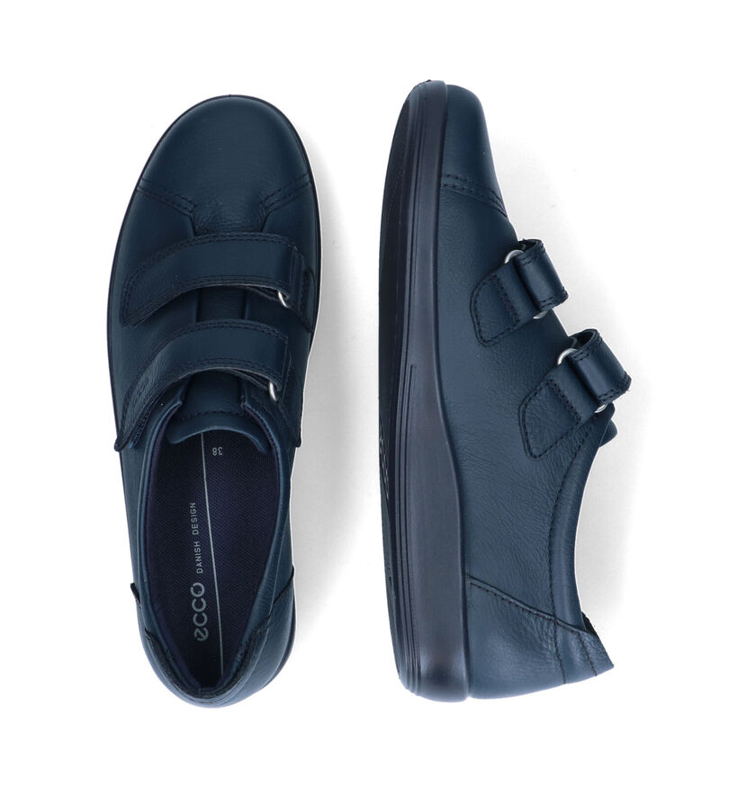 Ecco Soft 2.0 Chaussures à velcro en Noir pour femmes (314895) - pour semelles orthopédiques
