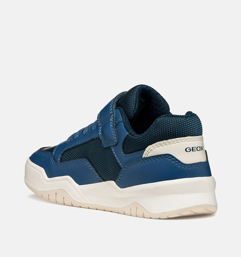 Geox Perth Baskets basses en Bleu fonc&eacute; pour gar&ccedil;ons (368428) - pour semelles orthop&eacute;diques