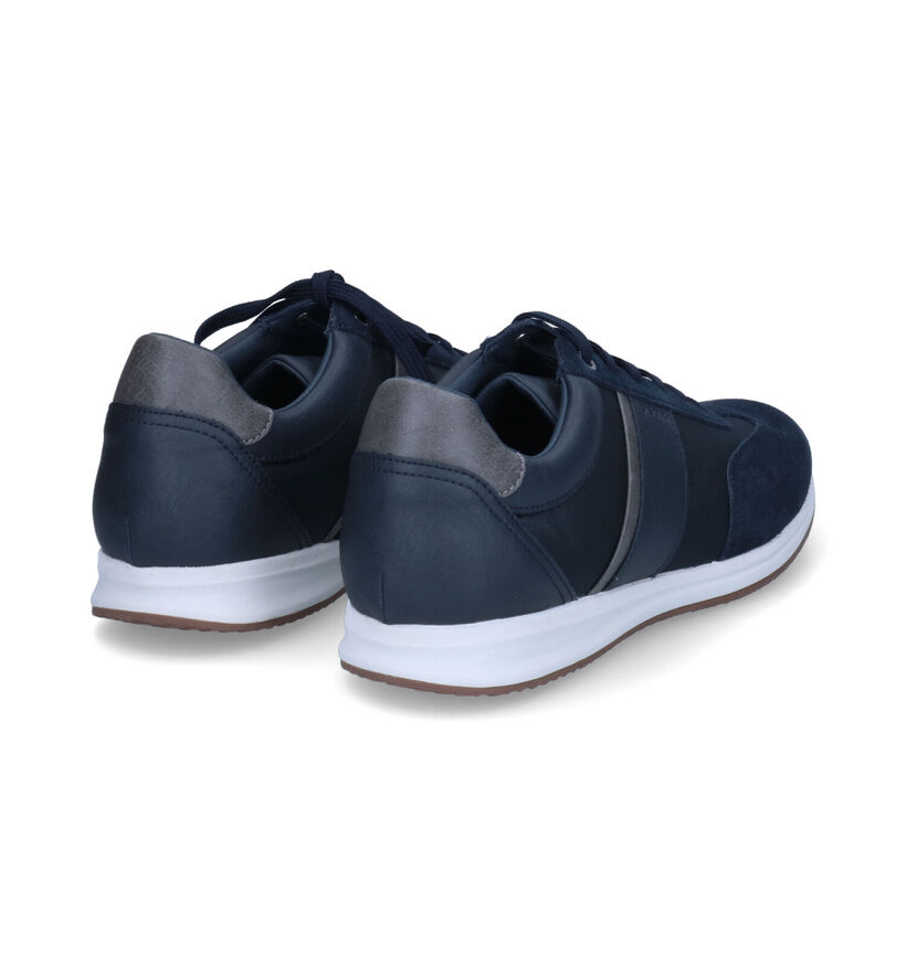 Geox Avery Chaussures &agrave; lacets en Bleu en cuir (312929)