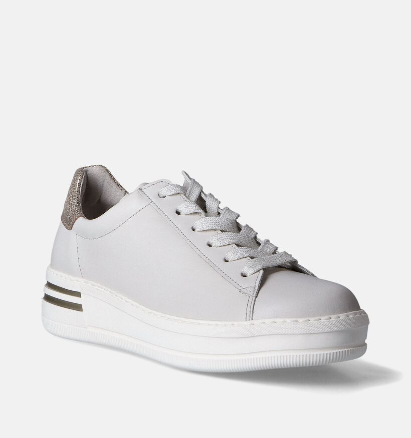 Gabor OptiFit Witte Veterschoenen voor dames (352092) - geschikt voor steunzolen