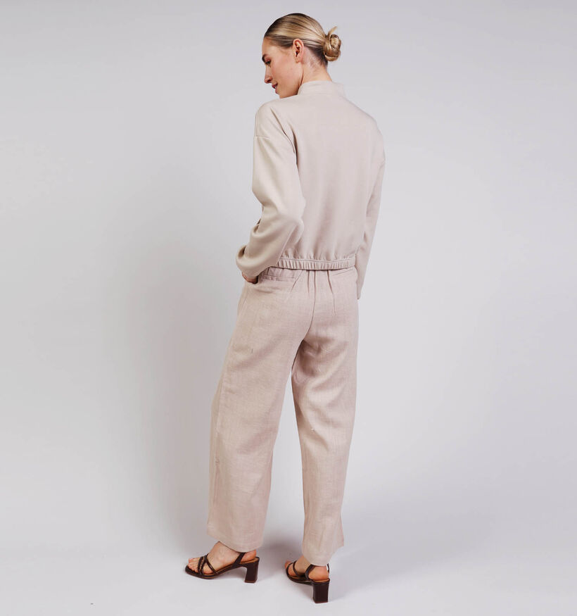 Pieces Talia Sweat Bomber Manteau en Beige pour femmes (369206)