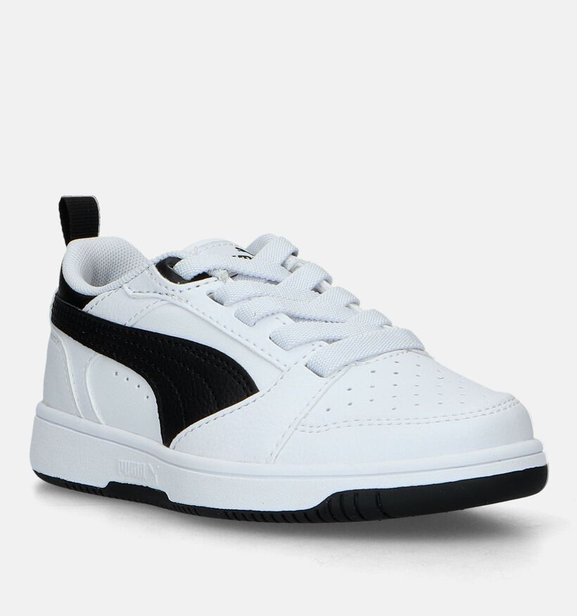 Puma Rebound v6 ac Witte Sneakers voor jongens, meisjes (334489) - geschikt voor steunzolen