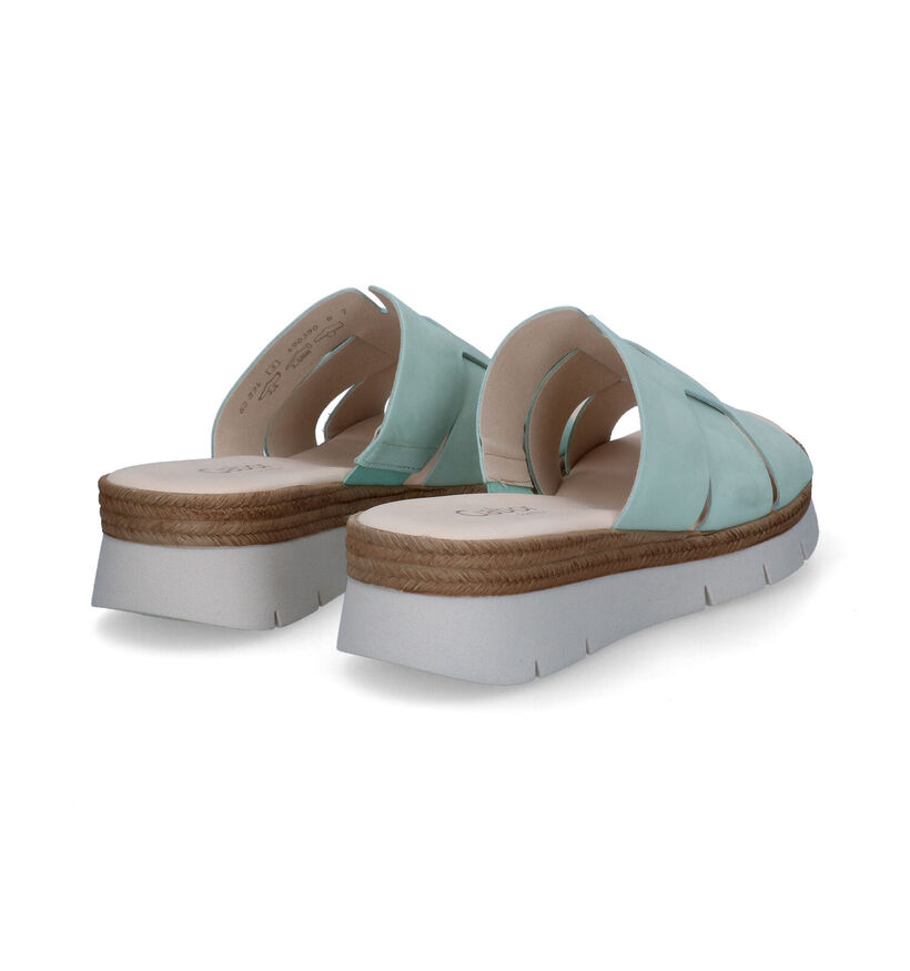 Gabor Groene Slippers in nubuck (306735)