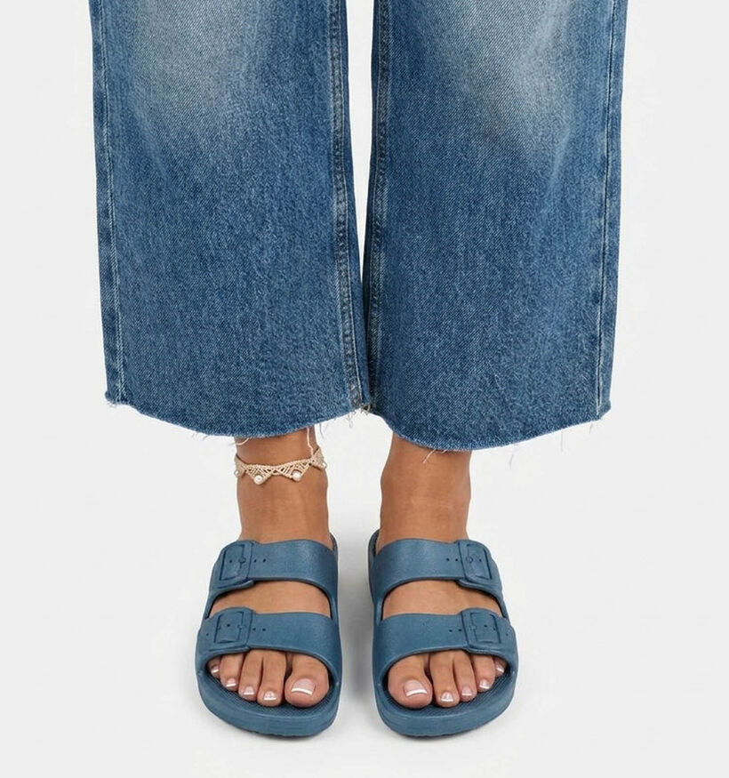 Freedom Moses Original Basic Blauwe Slippers voor dames (370851)