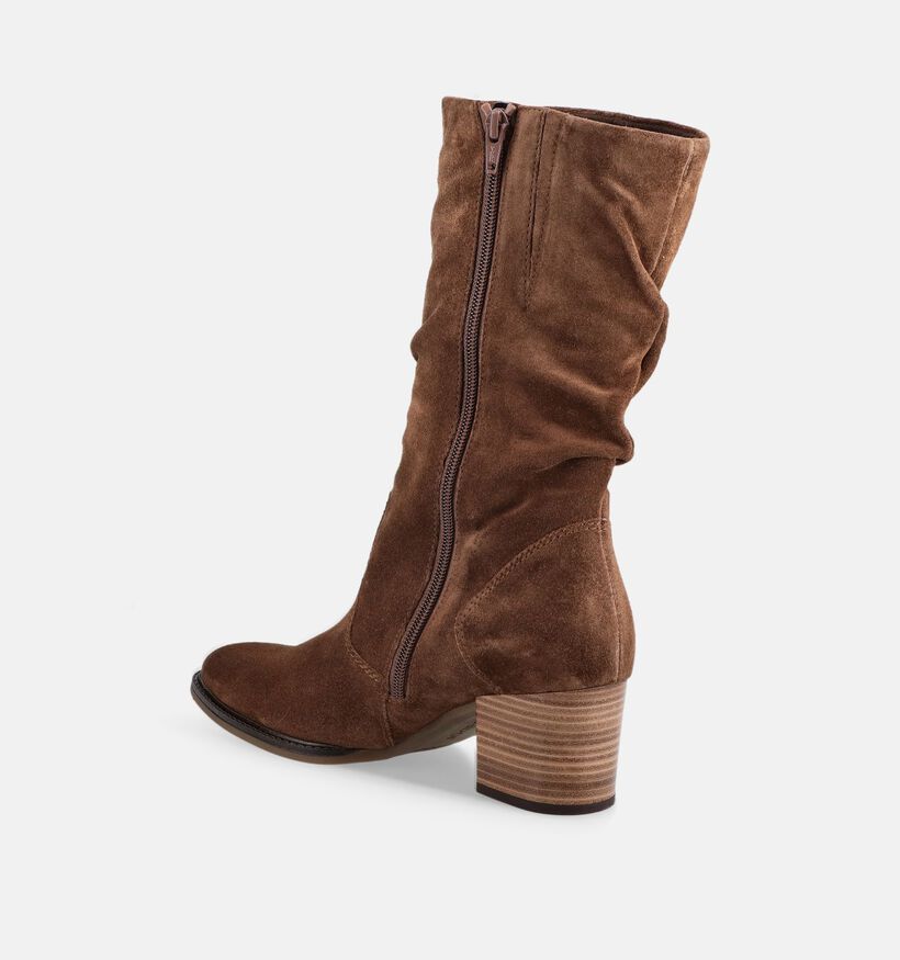 Gabor Comfort Camel Laarzen met Hak voor dames (380082) - geschikt voor steunzolen