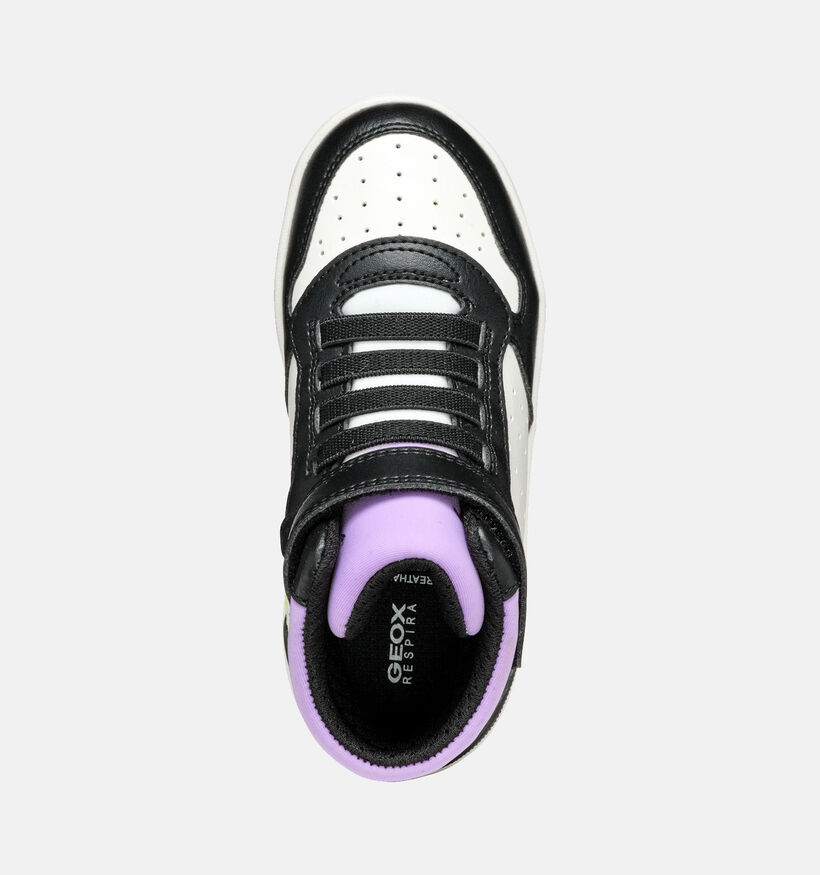 Geox Washiba Baskets en Noir pour filles (345915) - pour semelles orthopédiques