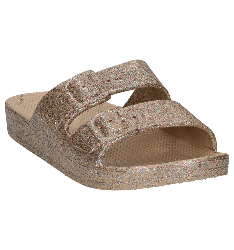 Freedom Moses Celeste Sands Gouden Slippers in kunststof (289634)