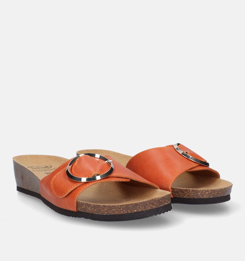 Scholl Amalfi Mules en Orange en cuir (336780)