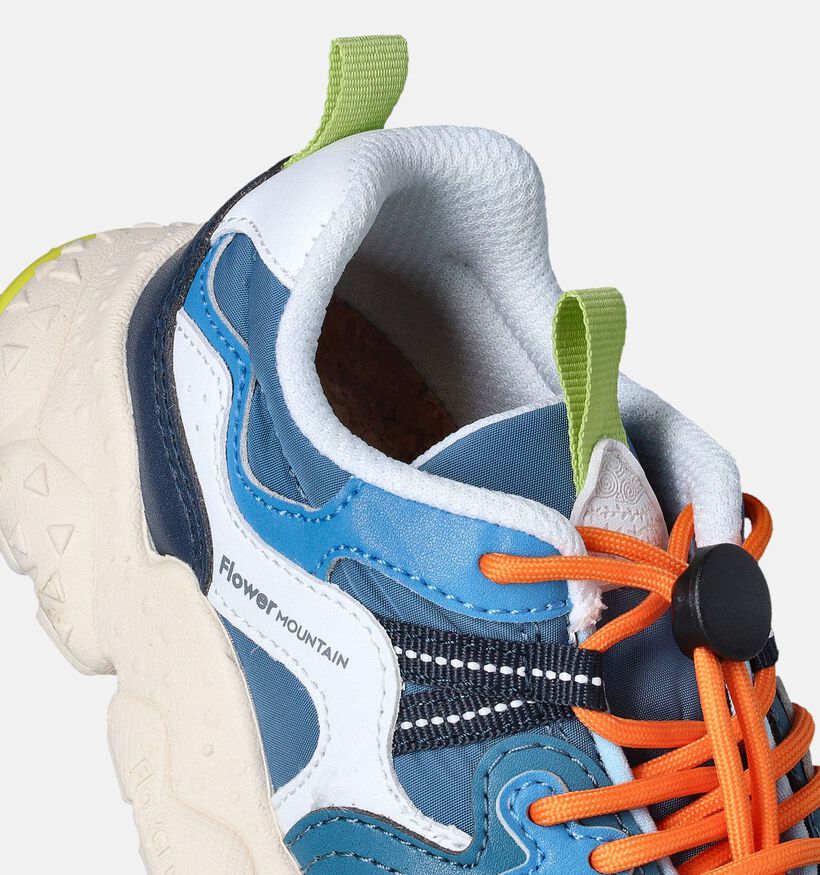 Naturino x Flower Mountain Yamano 3 Blauwe Veterschoenen voor jongens (357532) - geschikt voor steunzolen