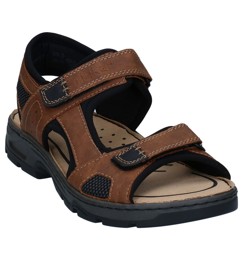 Rieker Zwarte Sandalen in kunstleer (308621)