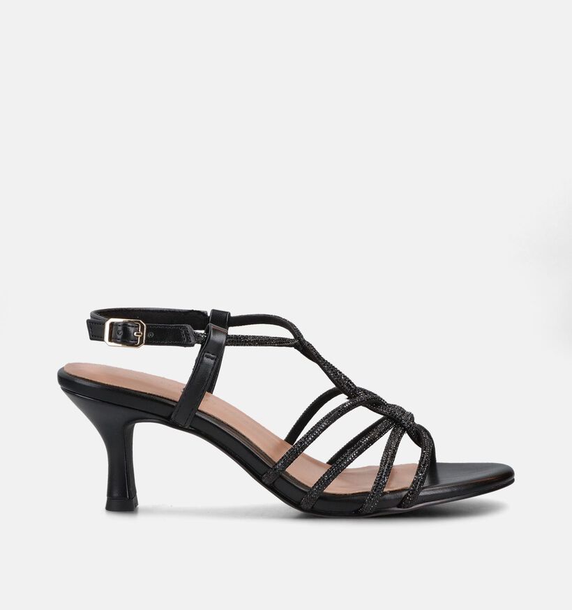 Marco Tozzi Sandales &agrave; talons en Noir pour femmes (371862)