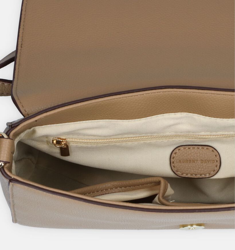 Laurent David Nos 003 Sac porté croisé en Taupe pour femmes (337064)