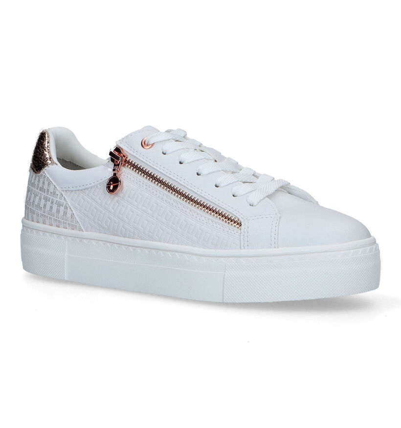 Tamaris Beige Paltform Sneakers in kunstleer (320509)