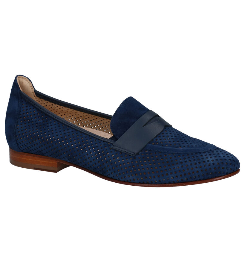 Softwaves Blauwe Loafers in daim (289944)