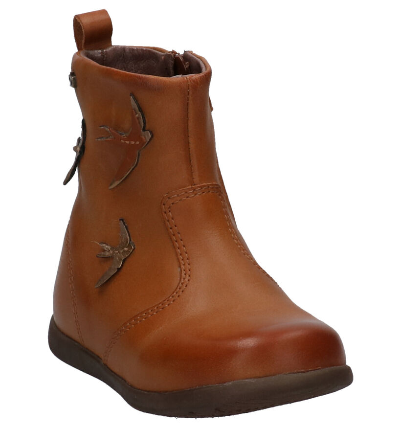 STONES and BONES Bottes basses en Cognac en cuir (255520)