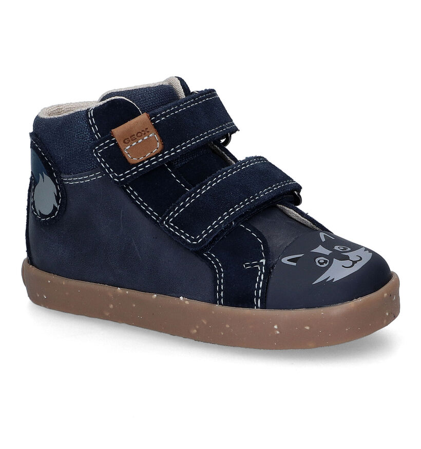 Geox Kilwi Bottines en Bleu pour garçons (313614) - pour semelles orthopédiques