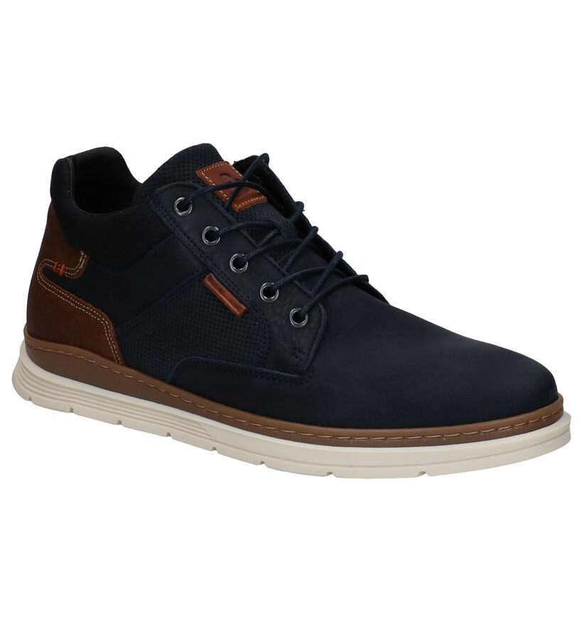 Bullboxer Blauwe Hoge Schoenen in leer (296424)