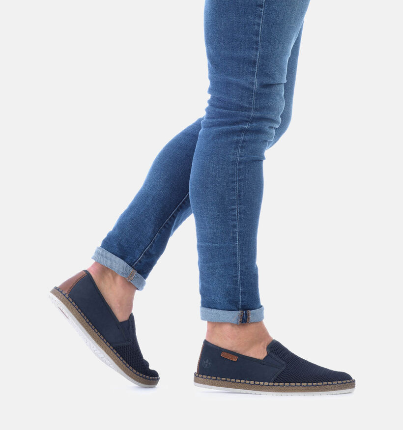 Rieker Chaussures à enfiler en Bleu pour hommes (354798)