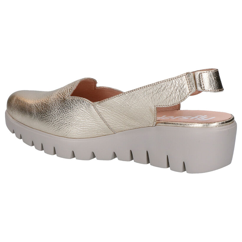 Wonders Gouden Pumps in leer (274364)