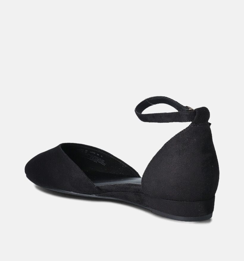 Tamaris Sandales Plates en Noir pour femmes (353219)