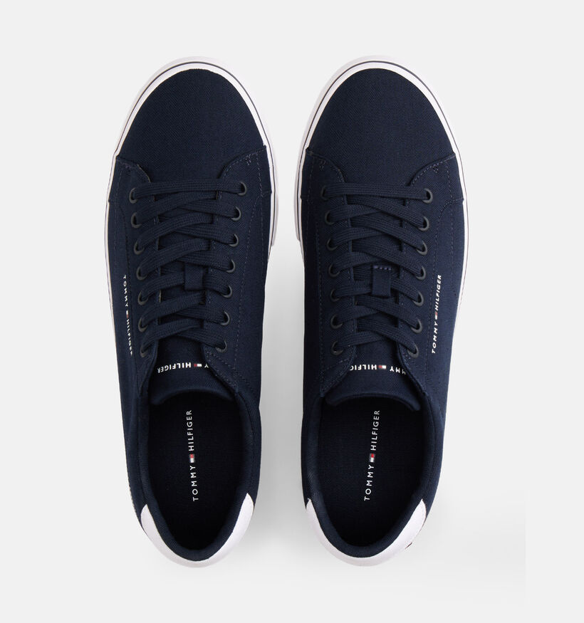 Tommy Hilfiger Vulc Core Long Lace Chaussures &agrave; lacets en Bleu fonc&eacute; pour hommes (368606) - pour semelles orthop&eacute;diques