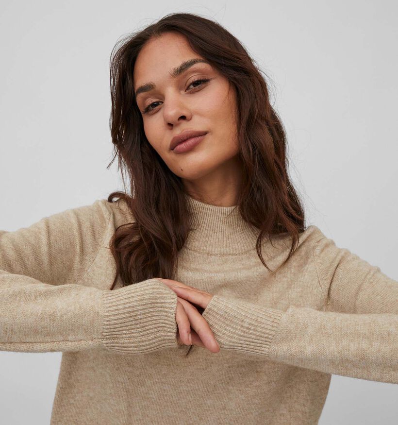 Vila Ril Crewneck Beige Trui (317847)