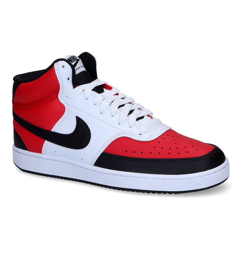 Nike Court Vision Mid NBA Rode Sneakers in kunstleer (302692)