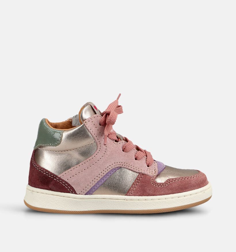 FR by Romagnoli Boots &agrave; lacets en Rose/Or pour filles (379393) - pour semelles orthop&eacute;diques