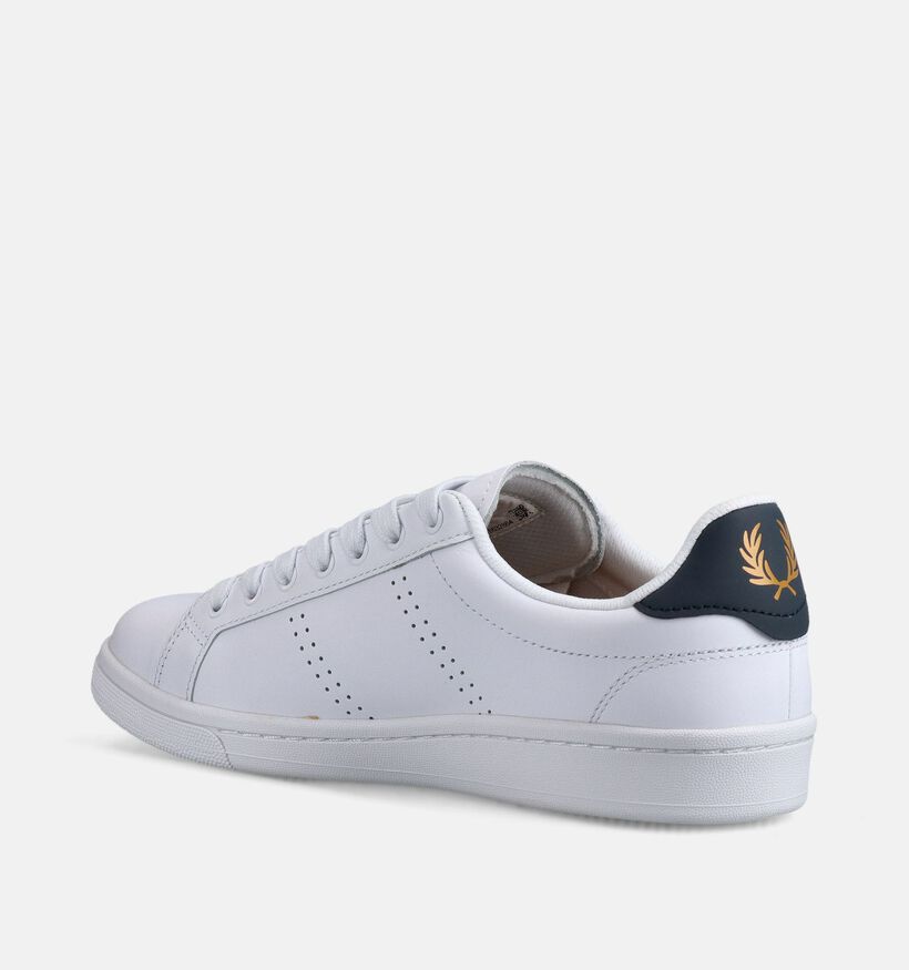 Fred Perry Chaussures &agrave; lacets en Blanc/Bleu pour hommes (365706) - pour semelles orthop&eacute;diques