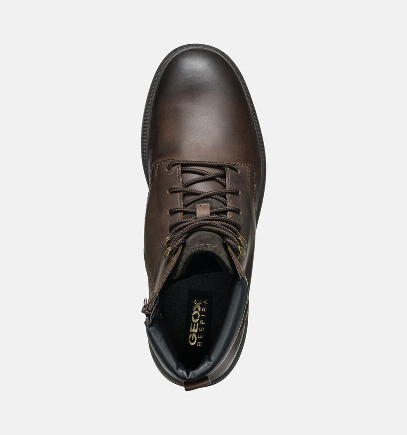 Geox Andalo Donkerbuine Boots met Veter en Rits voor heren (377698) - geschikt voor steunzolen