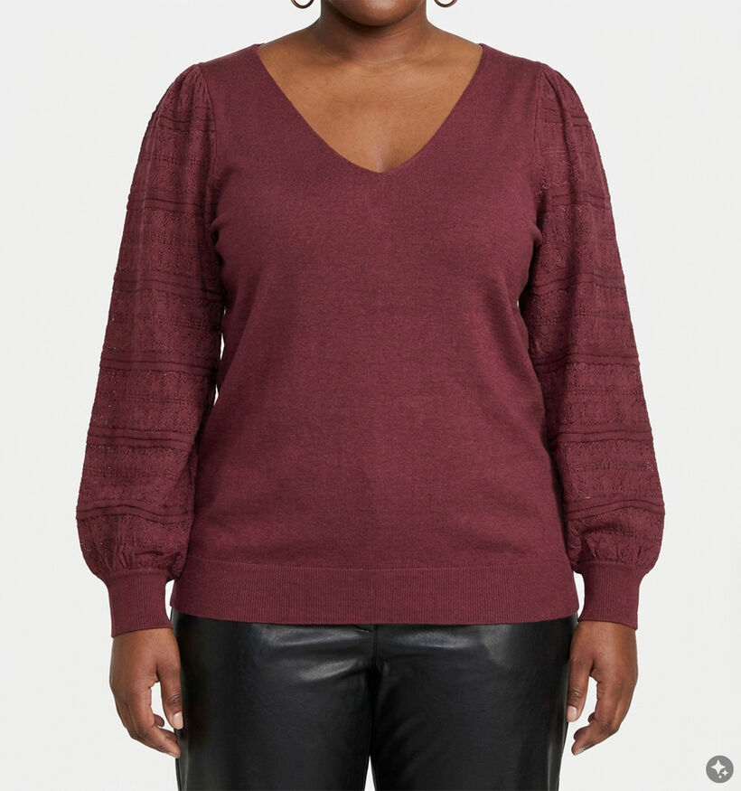 Vero Moda Curve New Limone Bordeaux Blouse voor dames (378121)