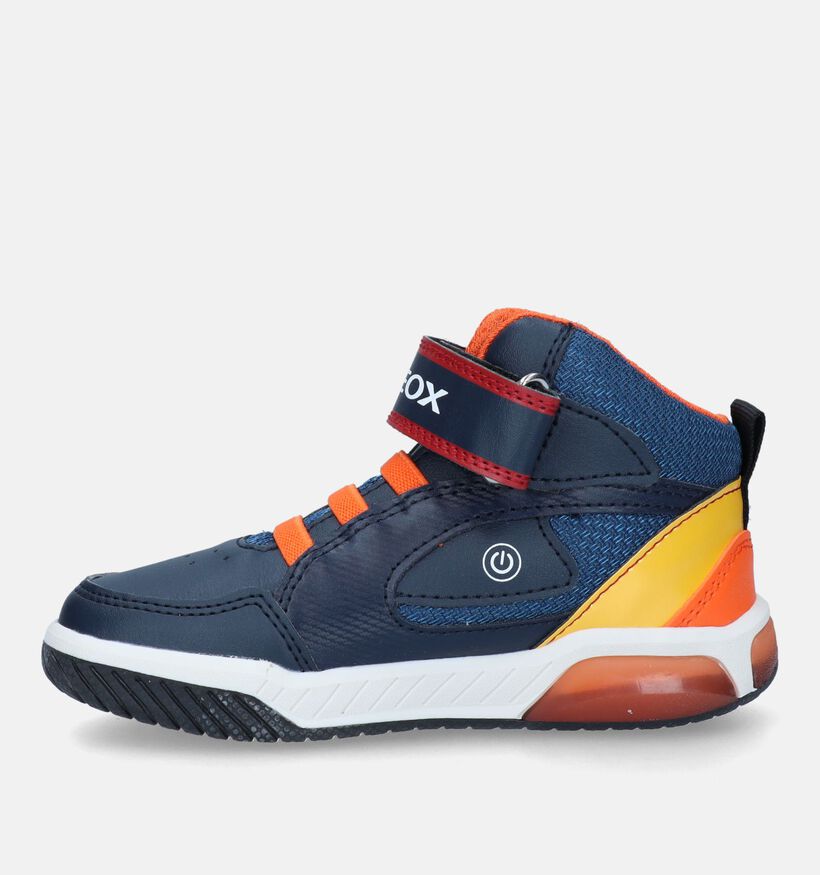 Geox Inek Blauwe Hoge Sneakers met lichtjes voor jongens (329869) - geschikt voor steunzolen