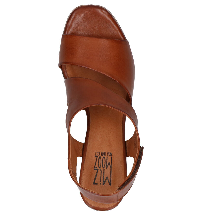 Miz Mooz Sonia Cognac Sandalen in leer (272232)