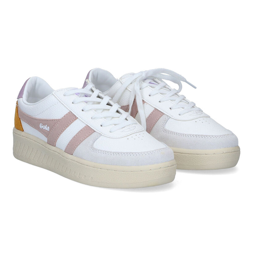 Gola Grandslam Trident Baskets en Blanc pour femmes (336374) - pour semelles orthopédiques